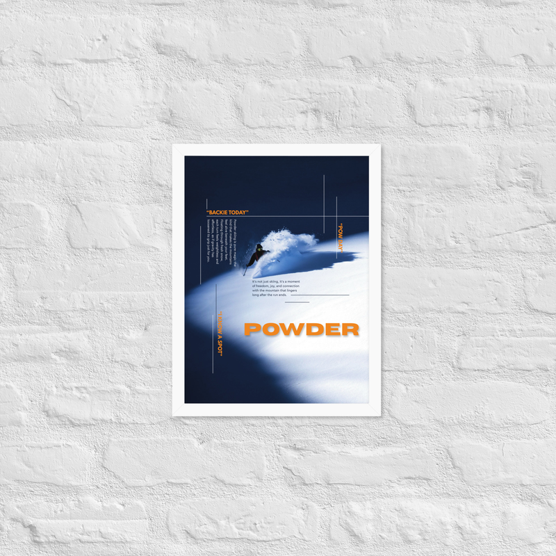 Powder Poster – White frame, 30×40 cm