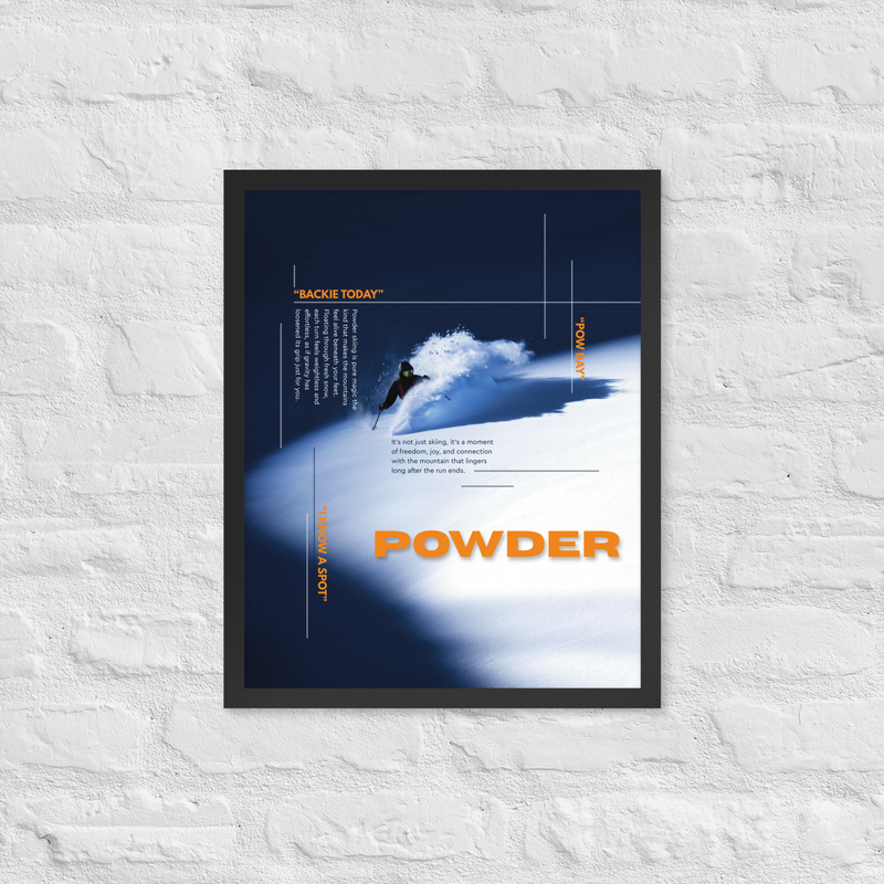 Powder Poster – Black frame, 40×50 cm