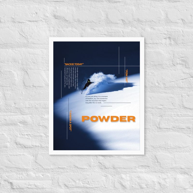 Powder Poster – White frame, 40×50 cm