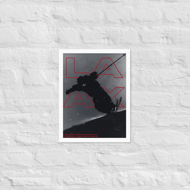 LAAX Freestyle Poster – White frame, 30×40 cm