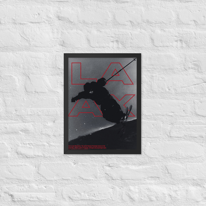 LAAX Freestyle Poster – Black frame, 30×40 cm