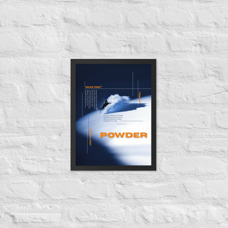 Powder Poster – Black frame, 30×40 cm